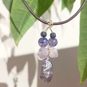 Amethyst Tear- February birthstone necklace